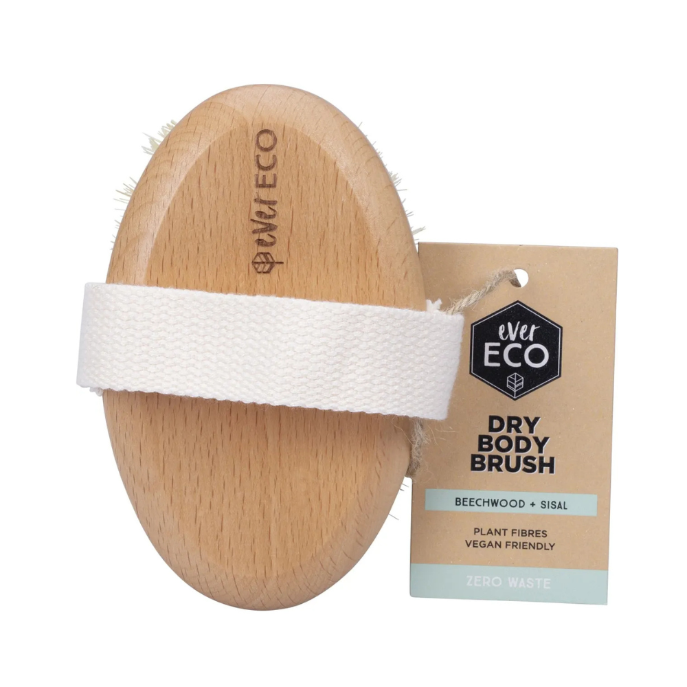 Dry Body Brush Beech Wood Handle, Sisal Bristles