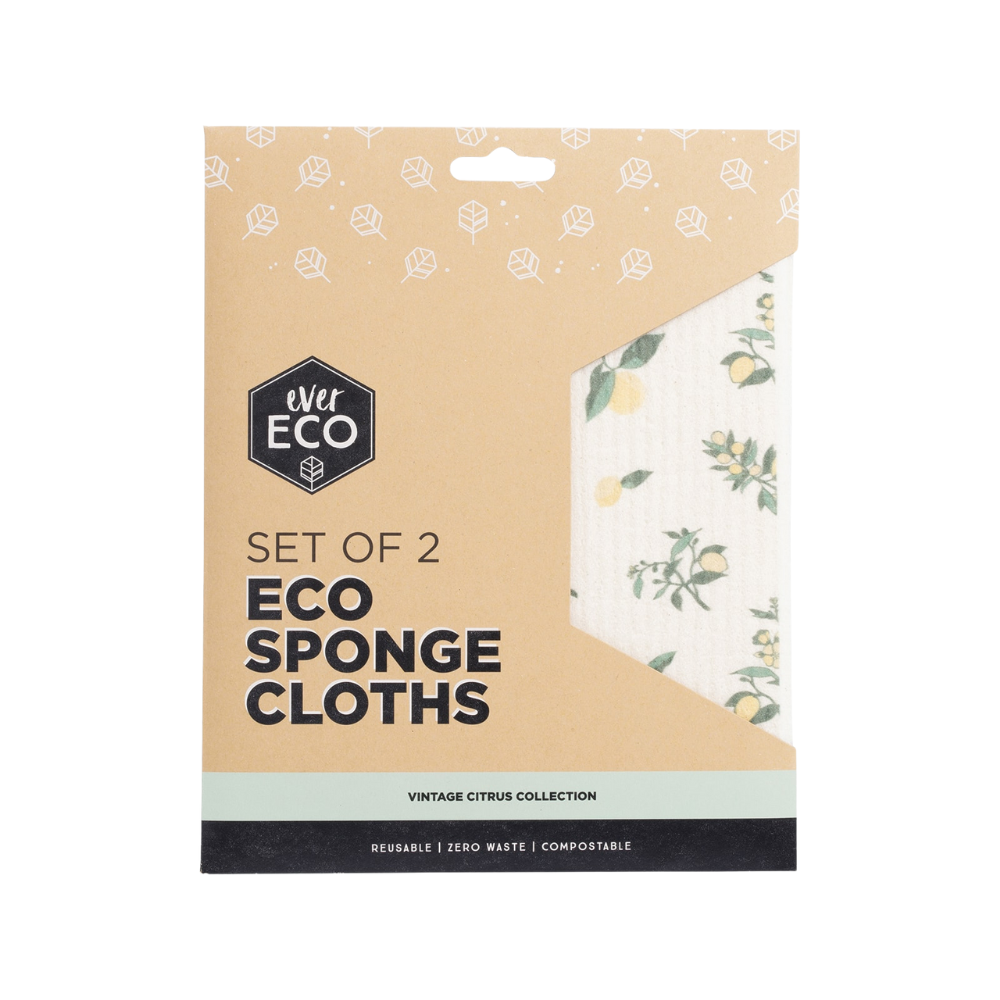 Eco Sponge Cloths Vintage Citrus Collection 2pk