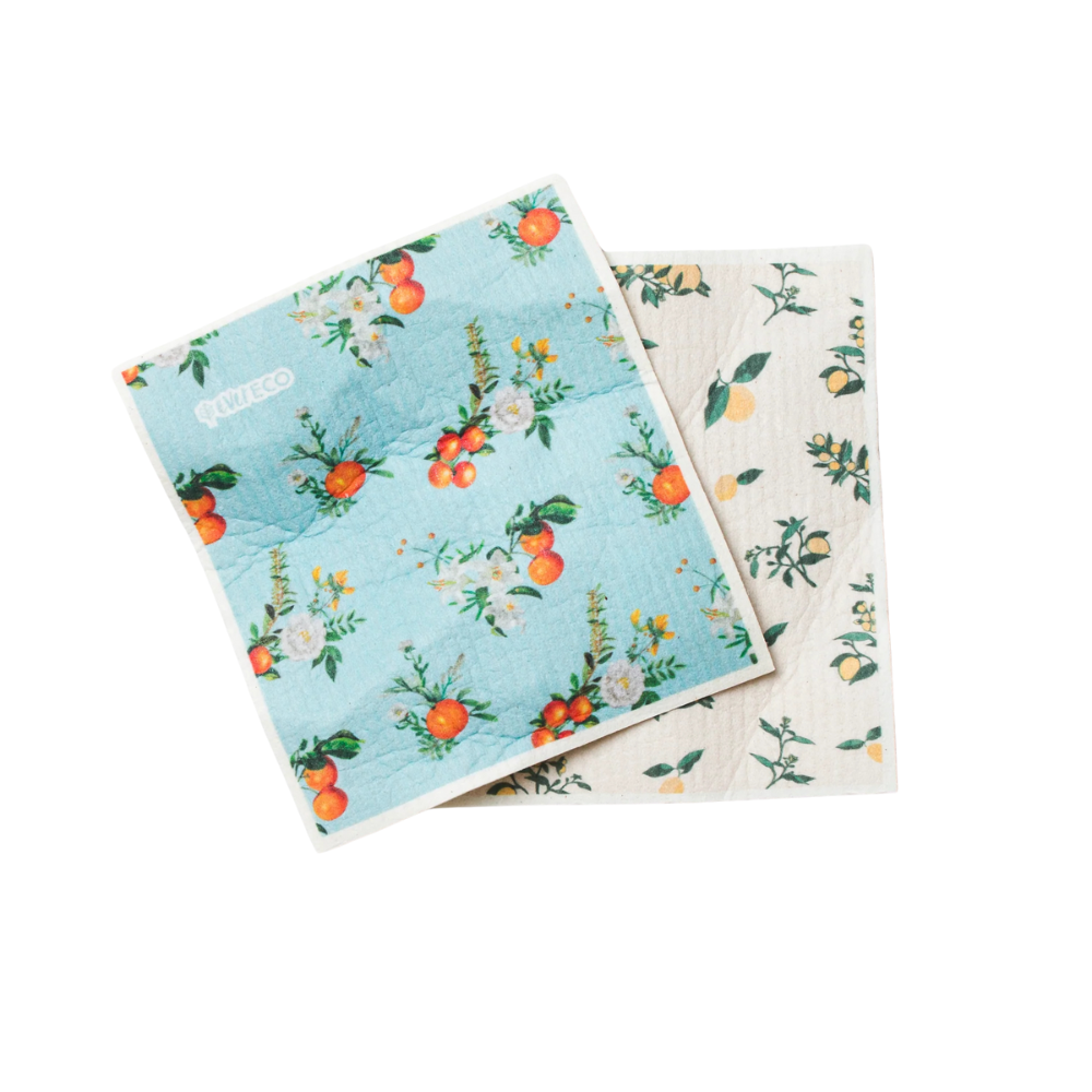 Eco Sponge Cloths Vintage Citrus Collection 2pk